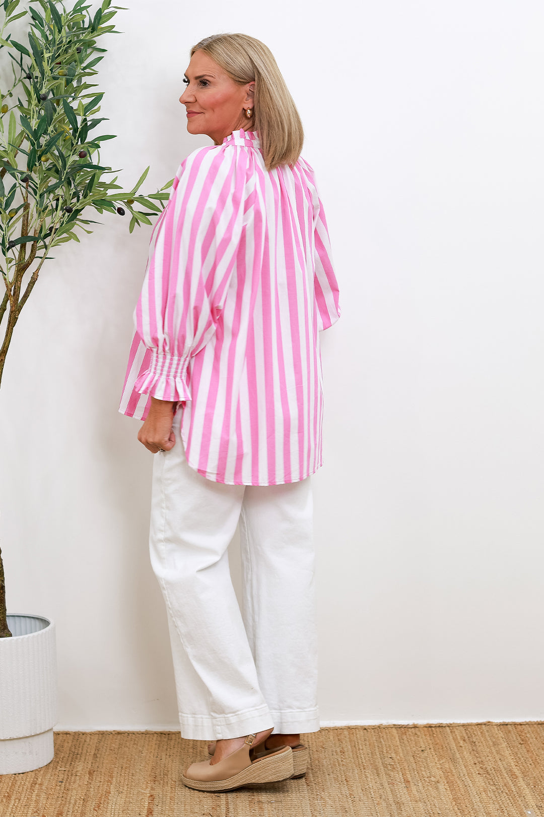 Felice Striped Shirt | PINK