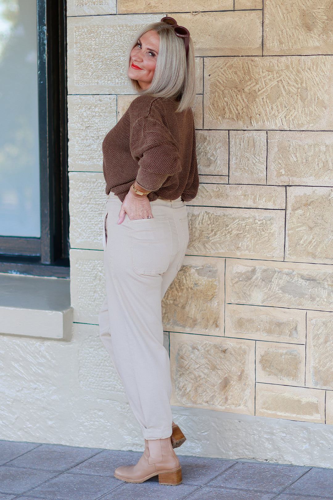 Stretch Jogger Jean | NATURAL BEIGE