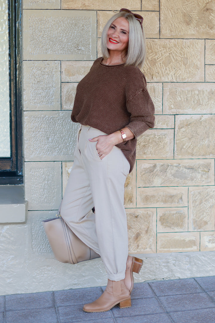 Stretch Jogger Jean | NATURAL BEIGE