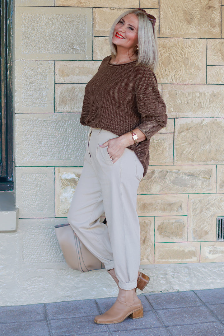 Stretch Jogger Jean | NATURAL BEIGE