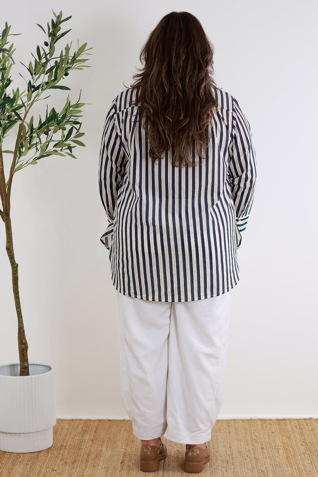 Classic Striped  Shirt | NAVY