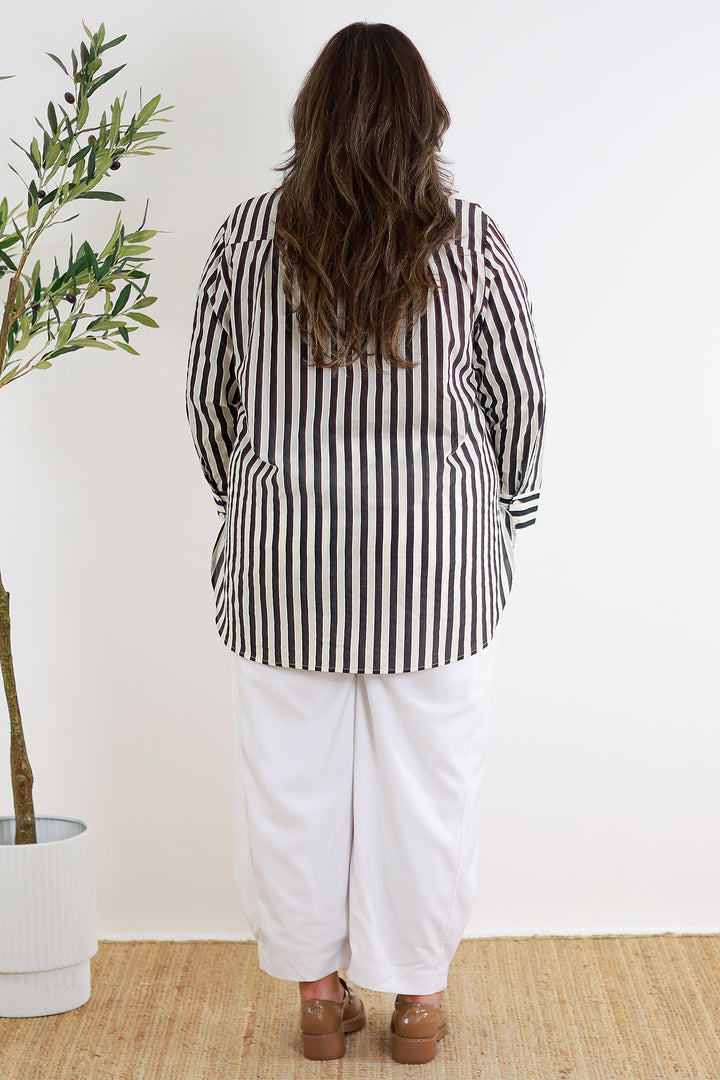 Classic Striped  Shirt | Black