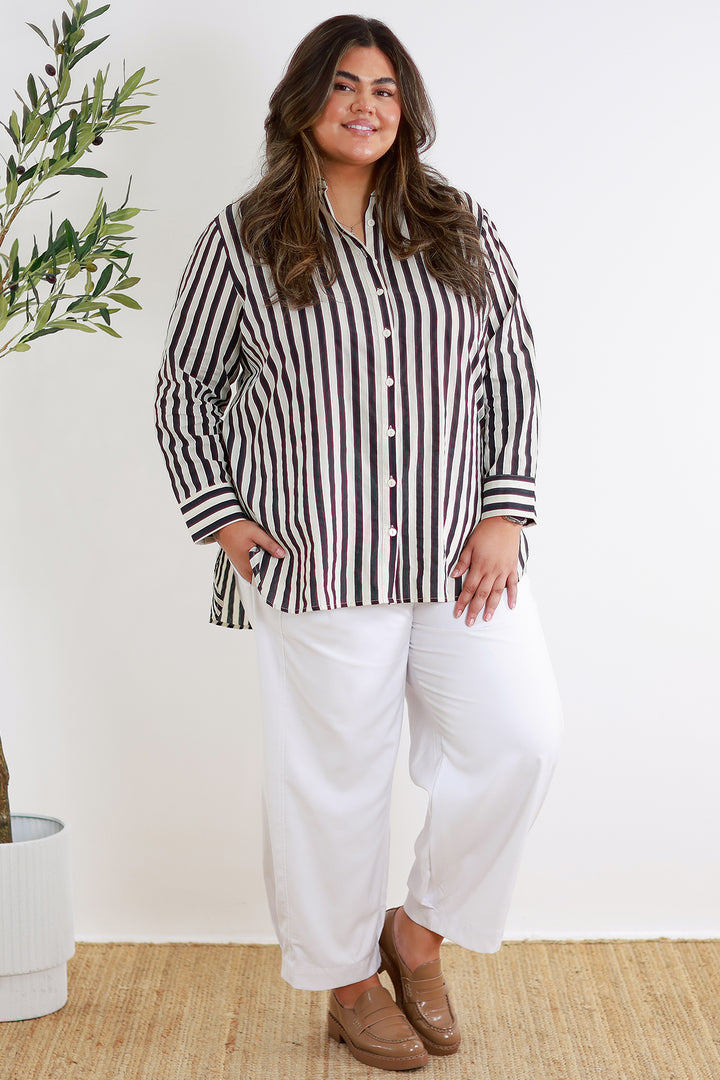 Classic Striped  Shirt | Black
