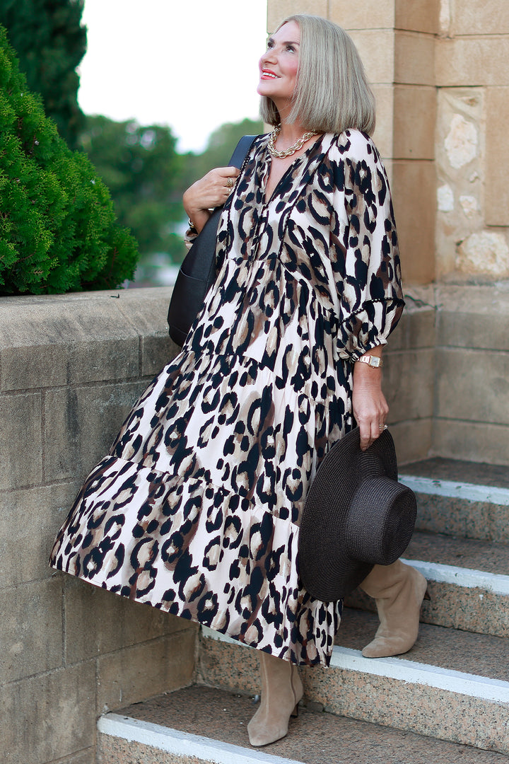 Sahara Tier Dress | Animal Print