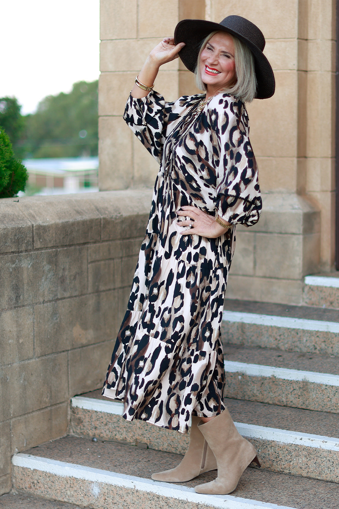 Sahara Tier Dress | Animal Print