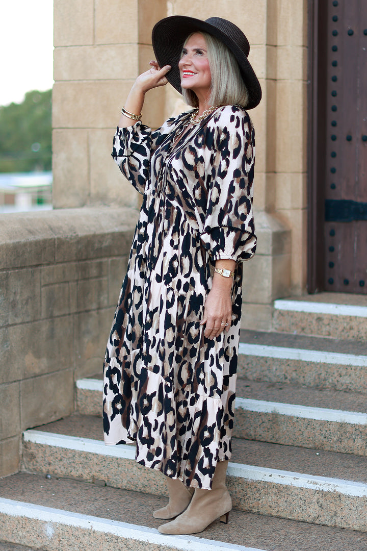 Sahara Tier Dress | Animal Print