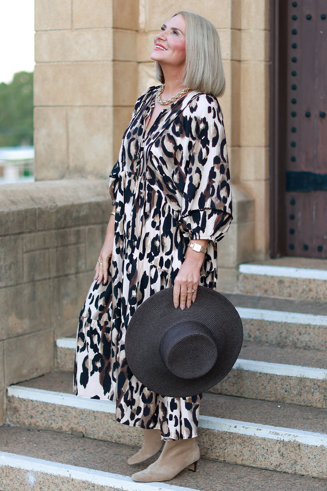 Sahara Tier Dress | Animal Print