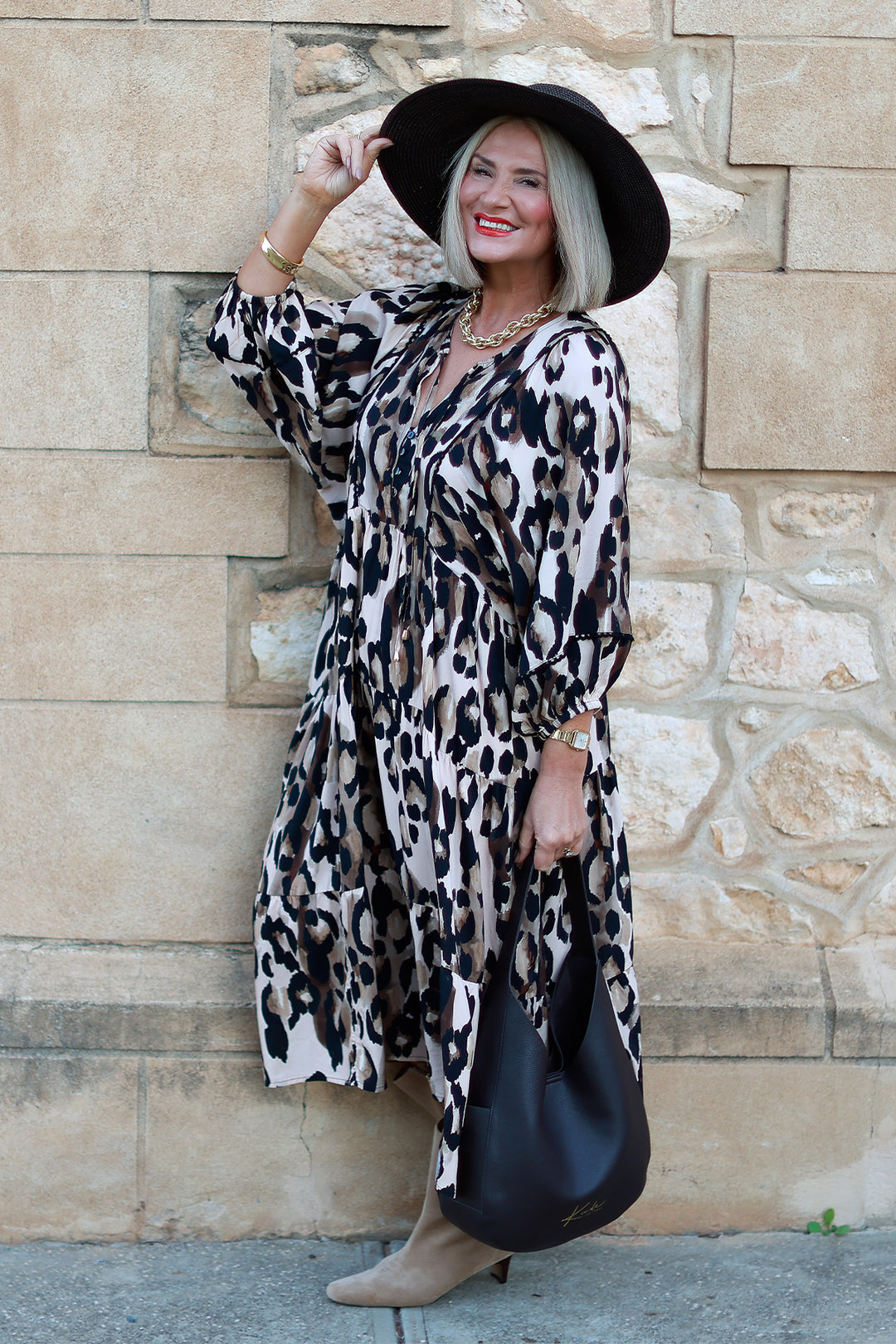 Sahara Tier Dress | Animal Print