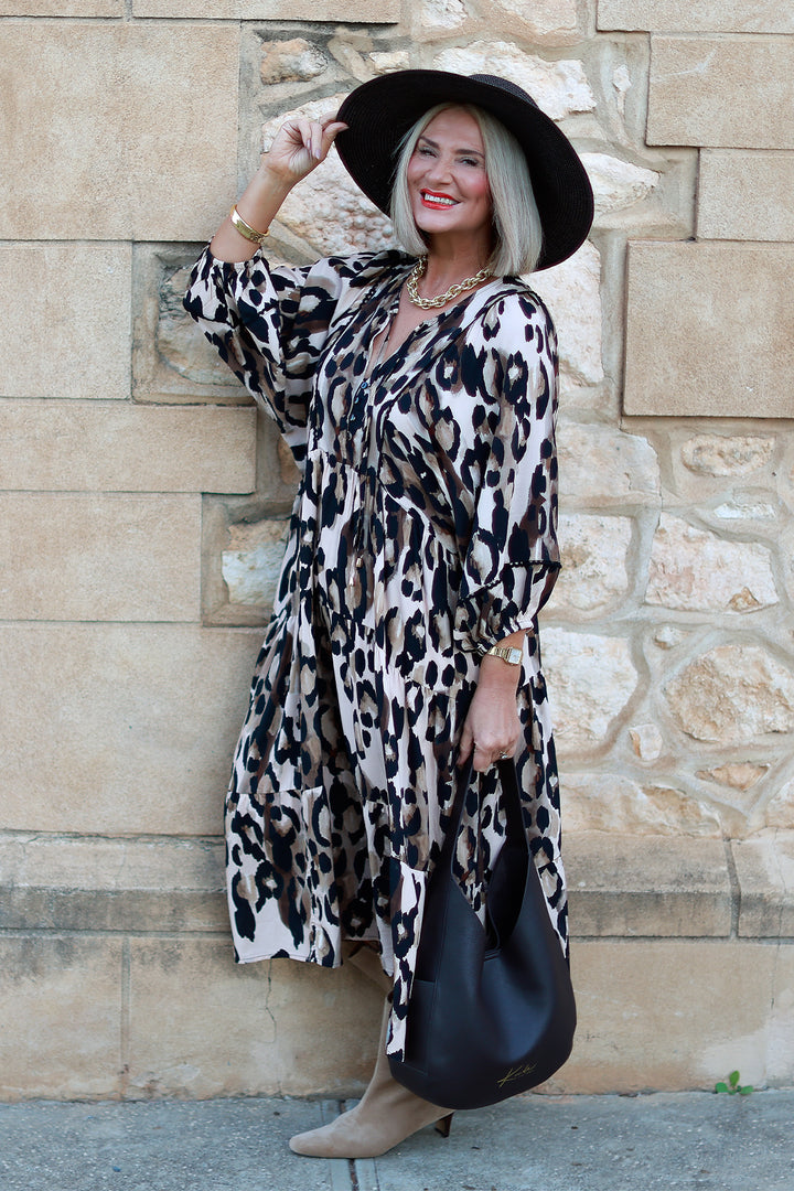 Sahara Tier Dress | Animal Print