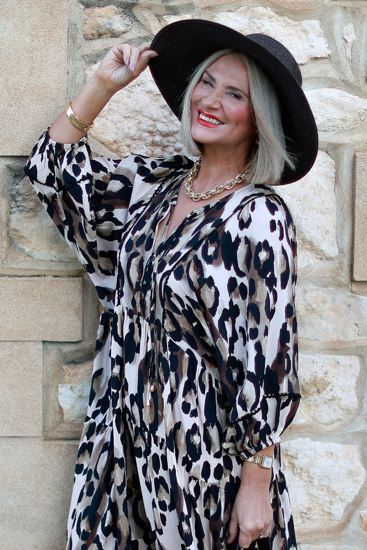 Sahara Tier Dress | Animal Print