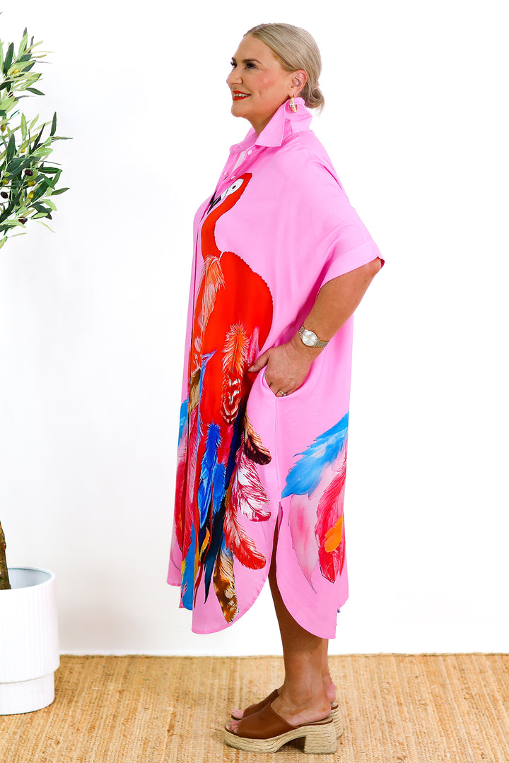 Sanctuary Shirt Dress | PINK