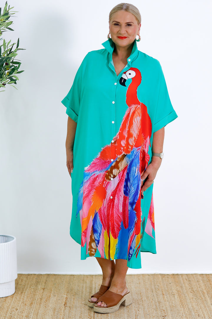 Sanctuary Shirt Dress | GREEN