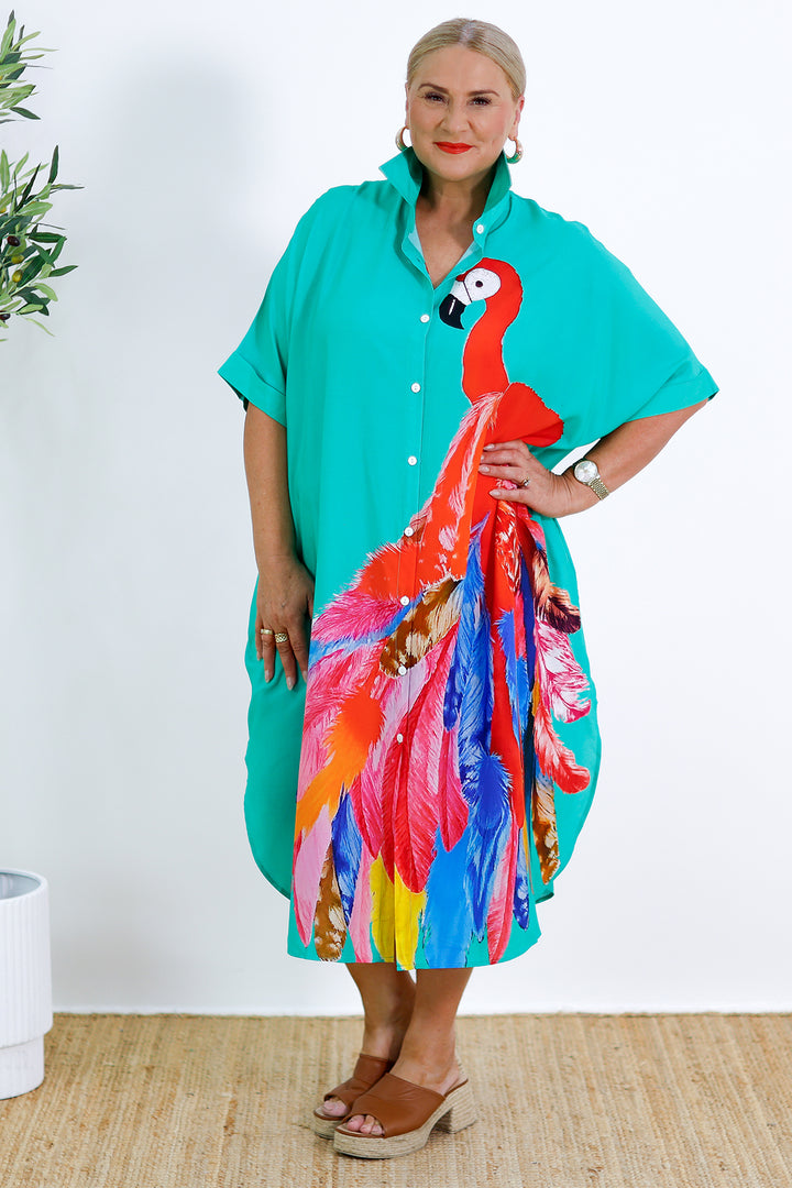 Sanctuary Shirt Dress | GREEN