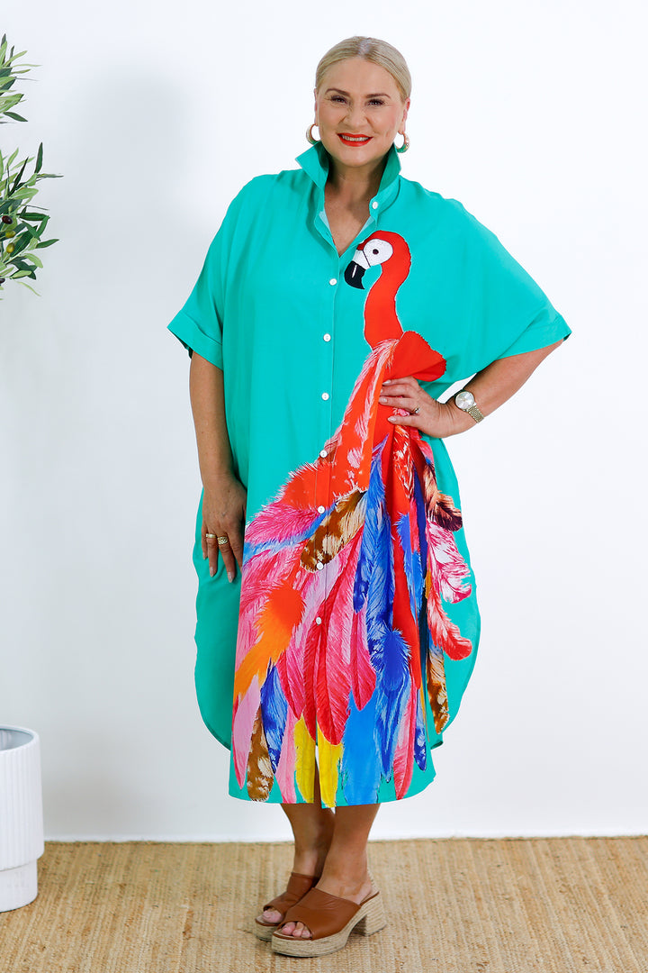 Sanctuary Shirt Dress | GREEN