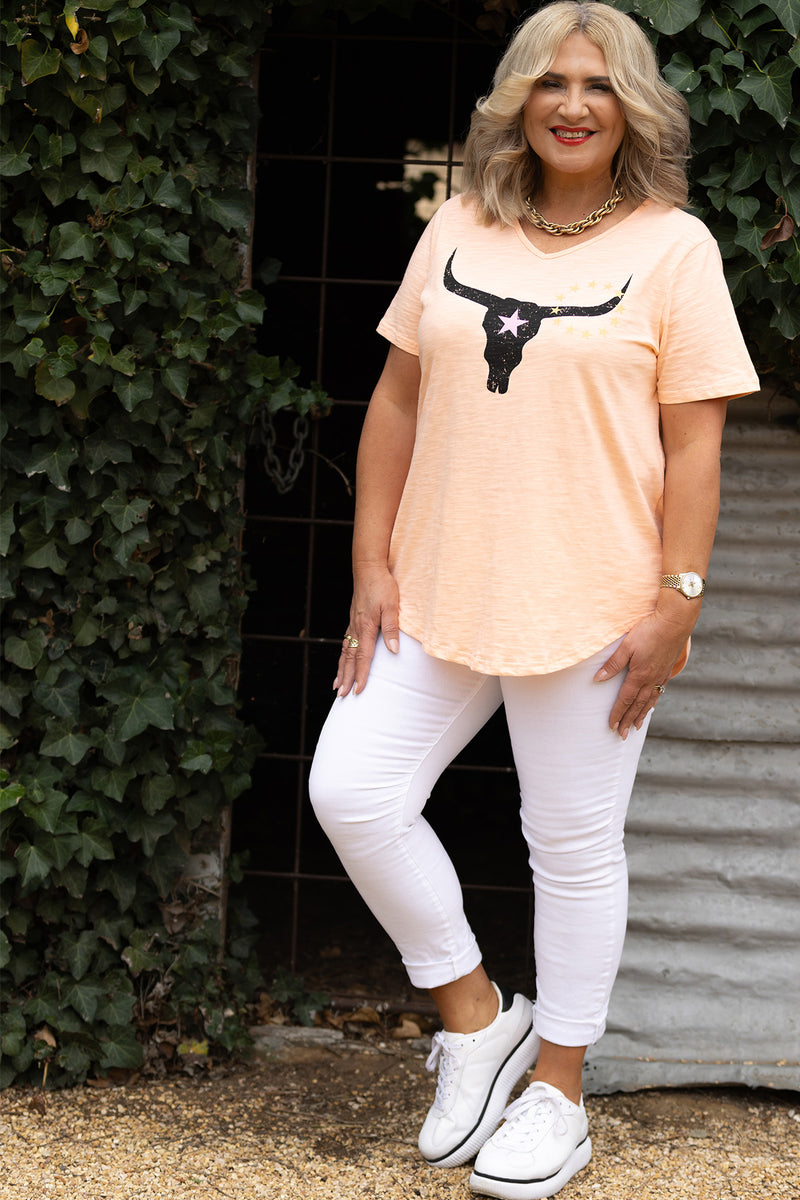 Rawhide Relaxed Tee | Melon