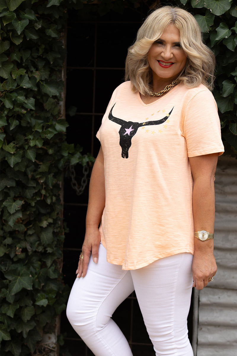 Rawhide Relaxed Tee | Melon