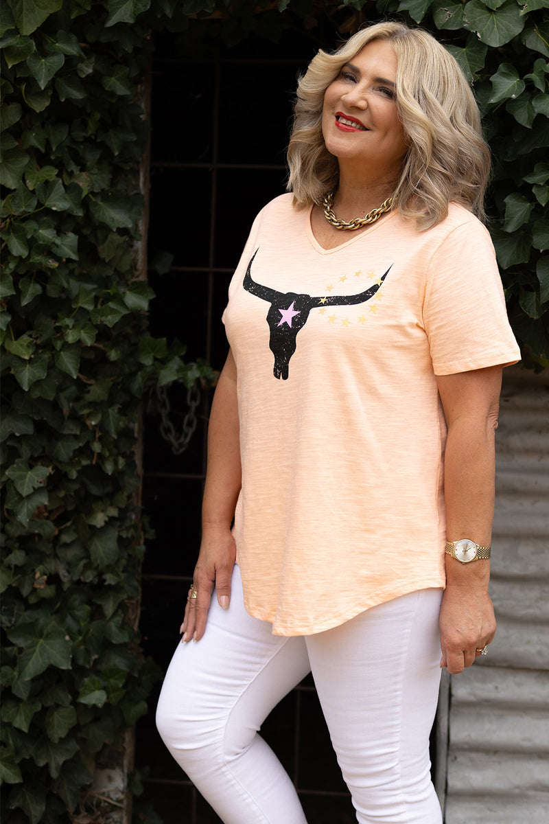 Rawhide Relaxed Tee | Melon