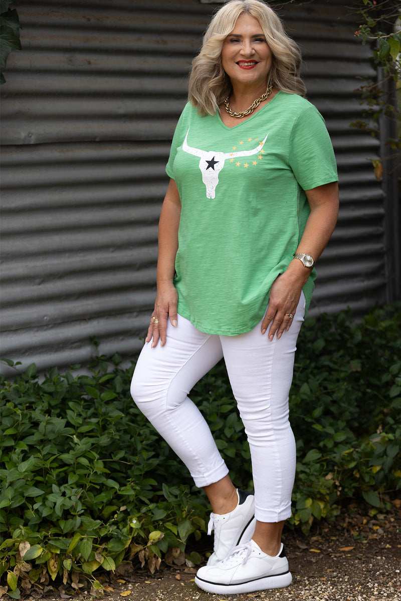 Rawhide Relaxed Tee | Green