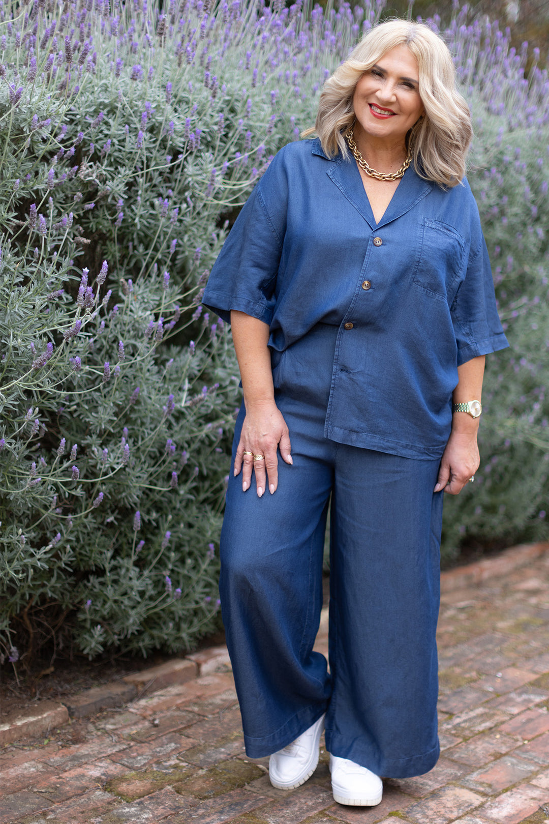 Cari Palazzo Pant | Blue