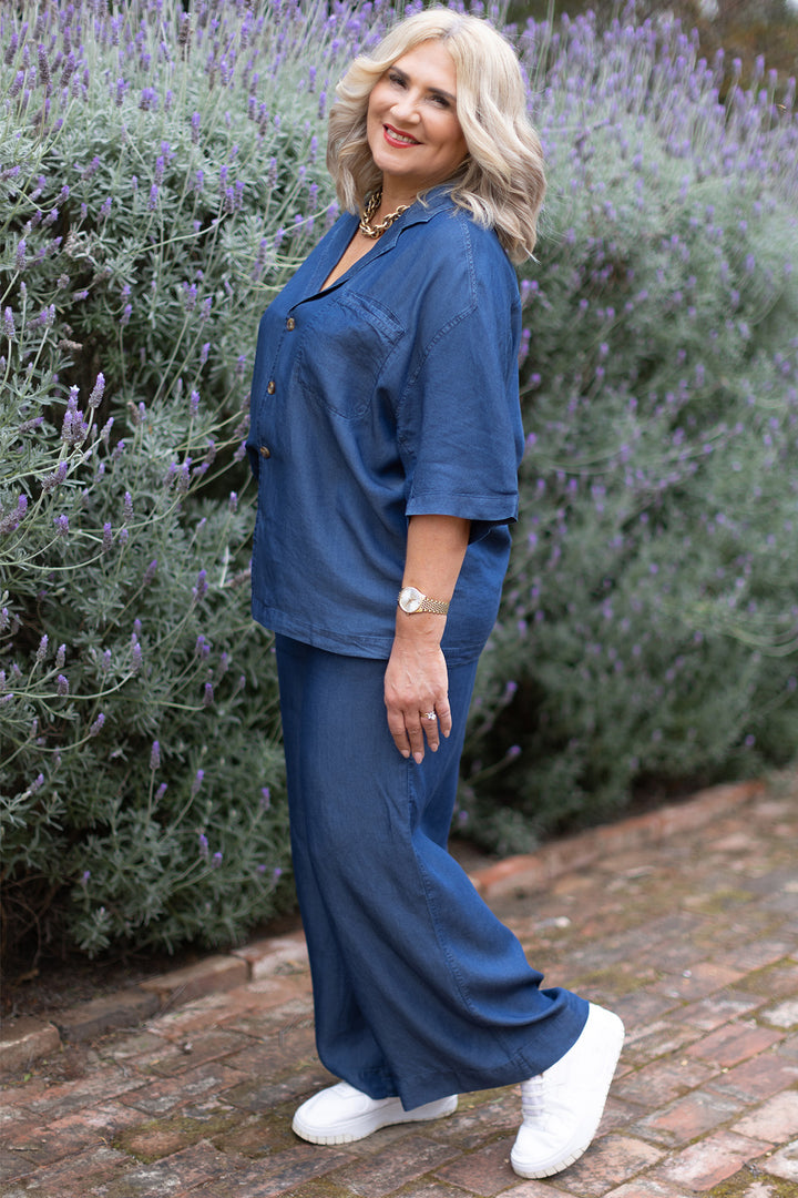 Cari Palazzo Pant | Blue