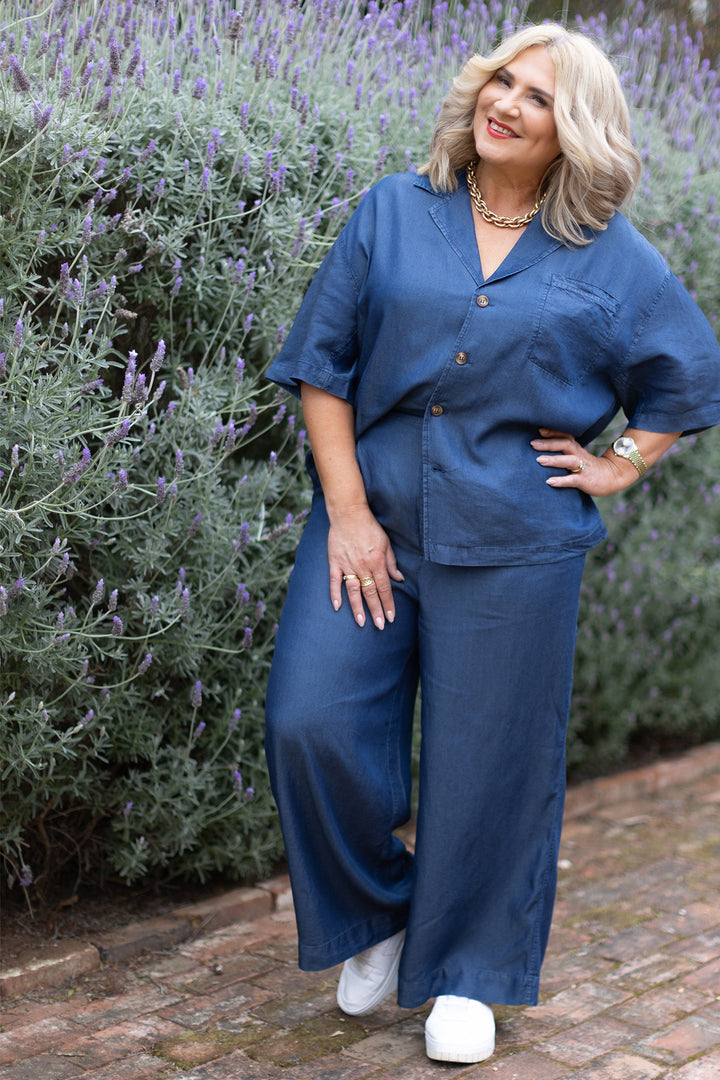 Cari Palazzo Pant | Blue