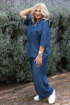 Cari Palazzo Pant | Blue