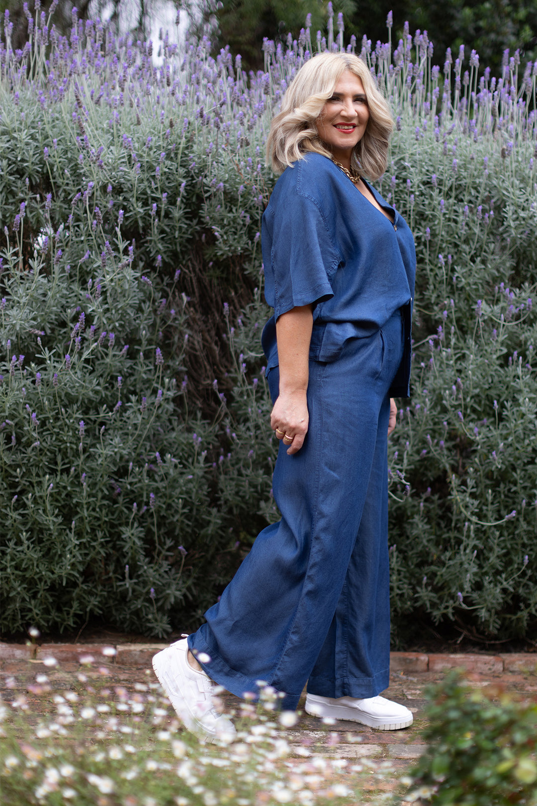 Cari Palazzo Pant | Blue