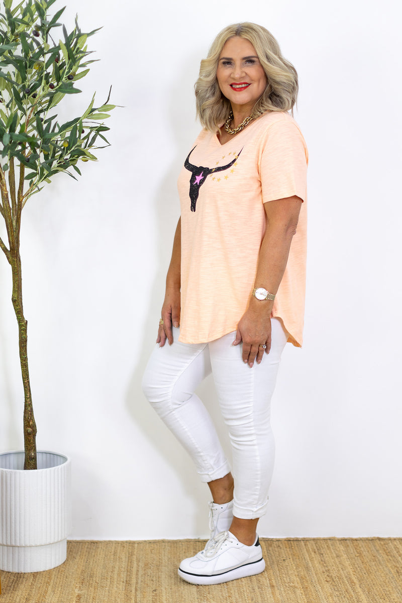 Rawhide Relaxed Tee | Melon