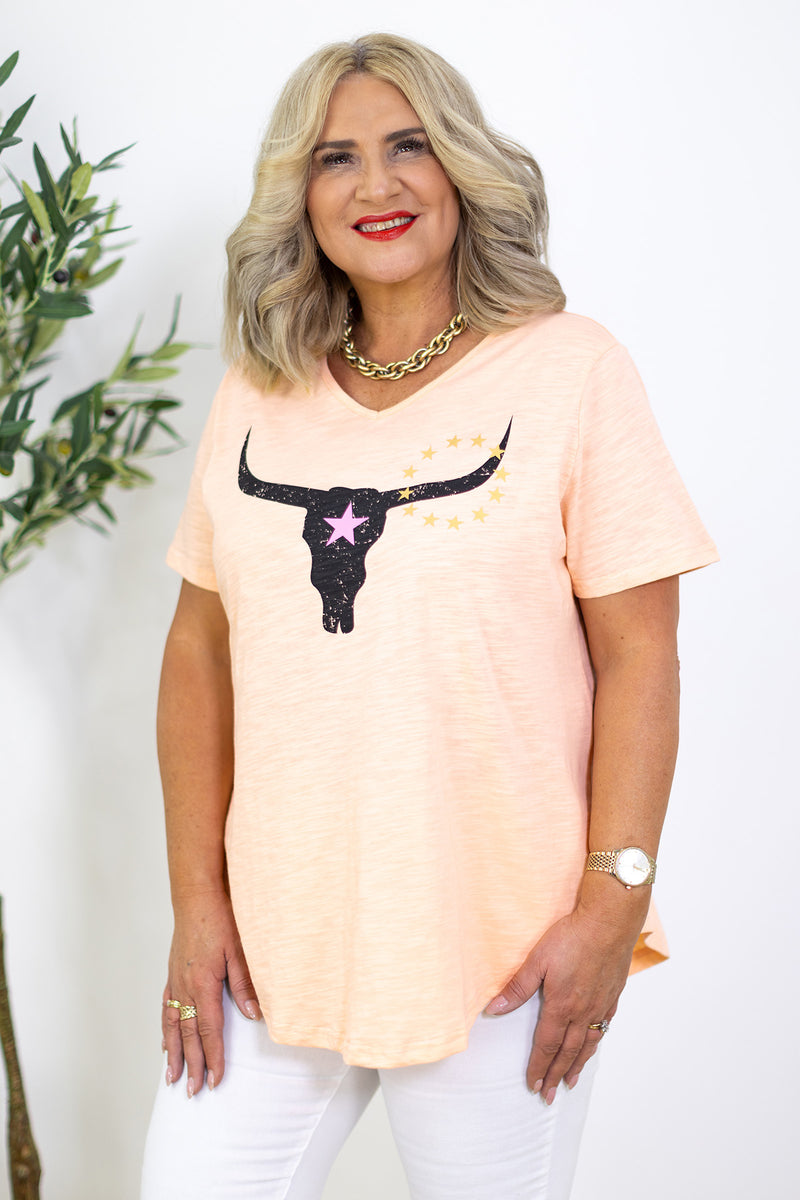 Rawhide Relaxed Tee | Melon