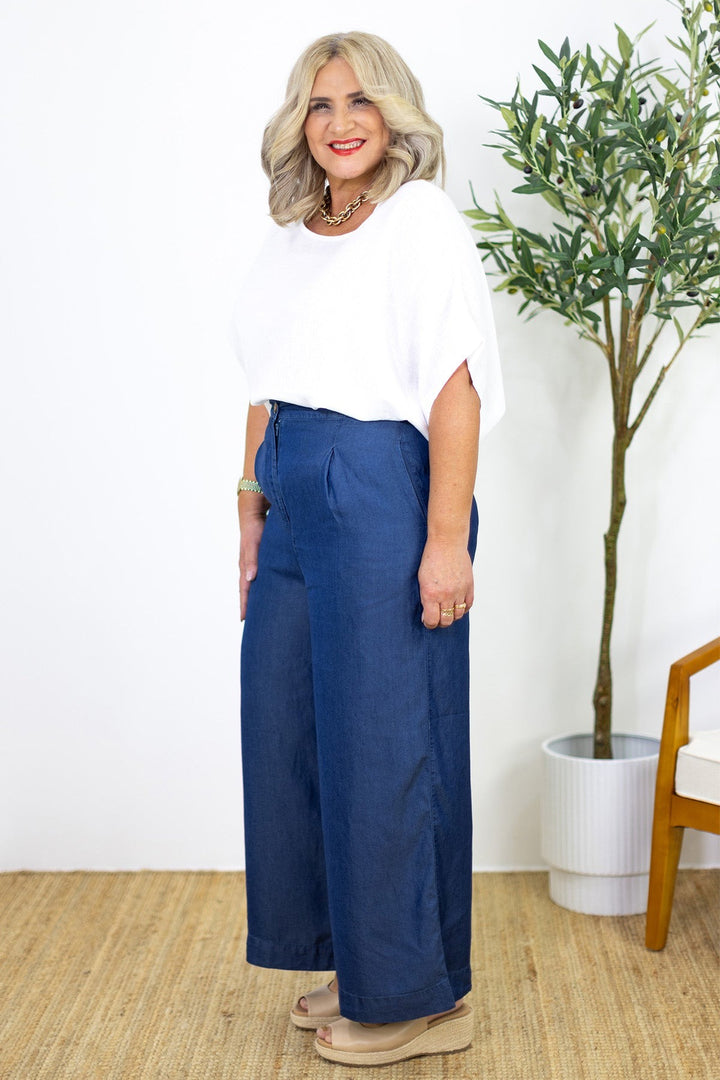 Cari Palazzo Pant | Blue