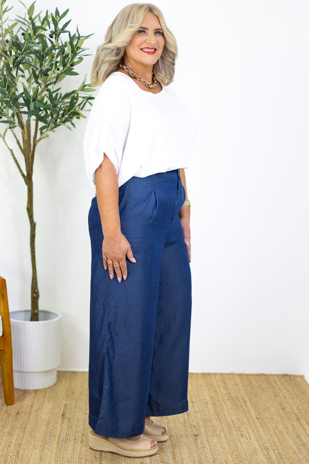 Cari Palazzo Pant | Blue