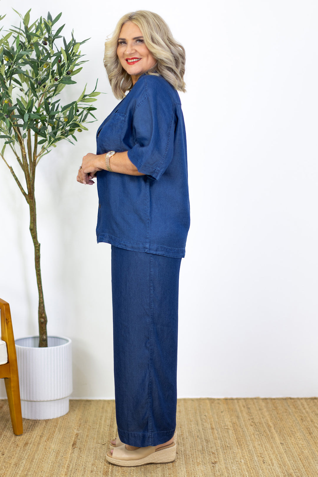 Cari Palazzo Pant | Blue