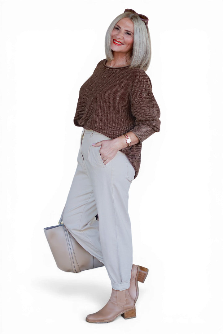 Stretch Jogger Jean | NATURAL BEIGE