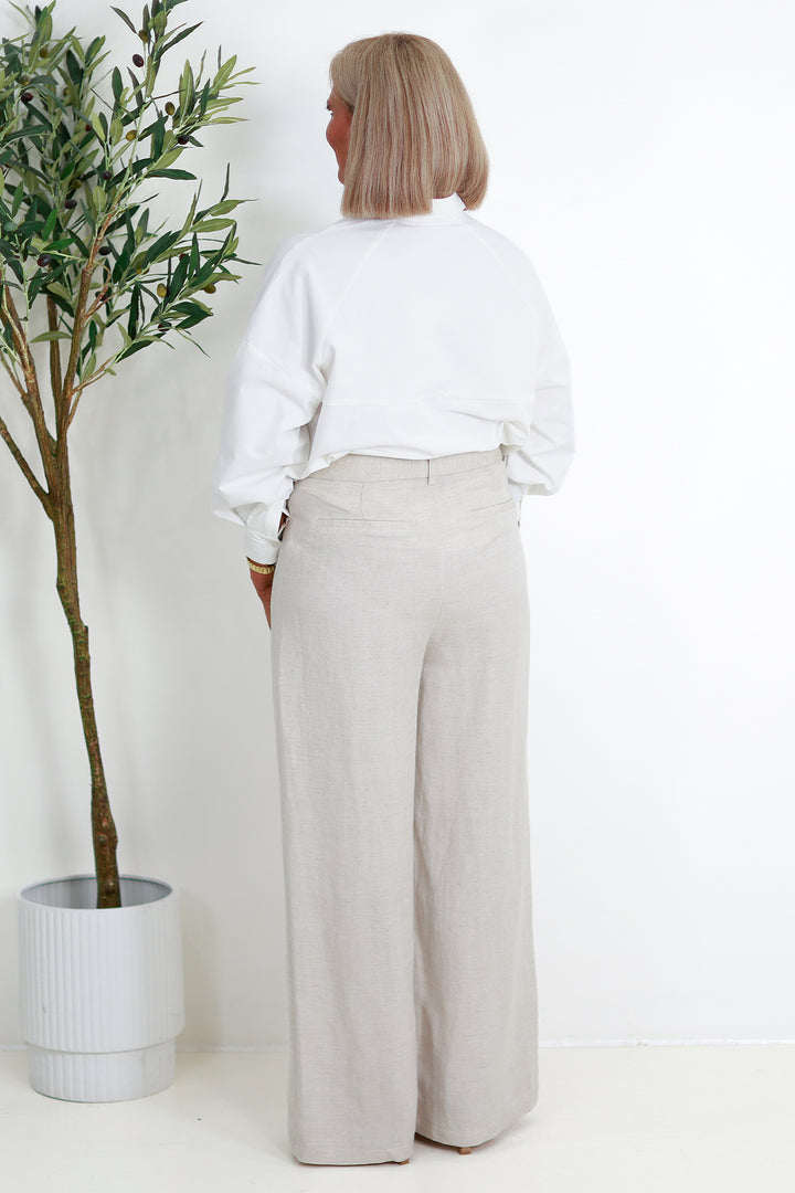 Ashby Peplum Shirt | WHITE