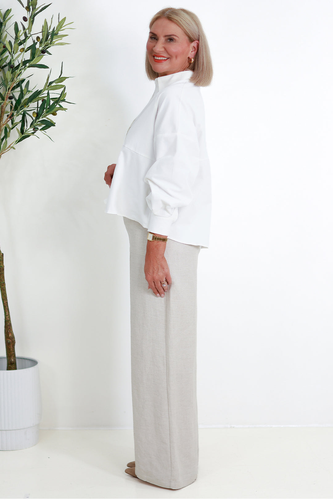 Ashby Peplum Shirt | WHITE