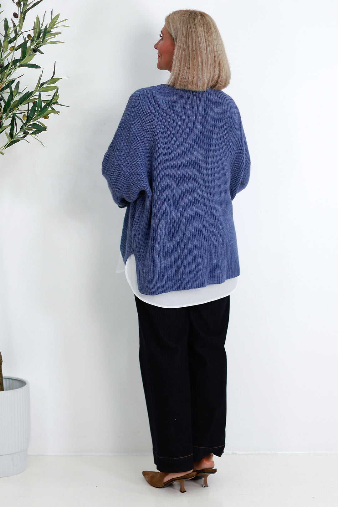 Cross Over Cardi | BLUE DUSK