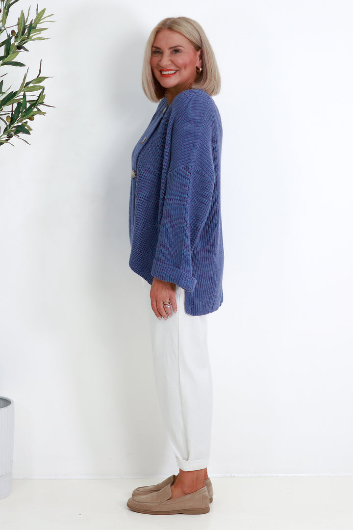 Cross Over Cardi | BLUE DUSK