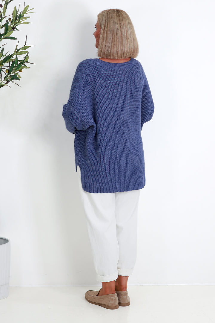 Cross Over Cardi | BLUE DUSK