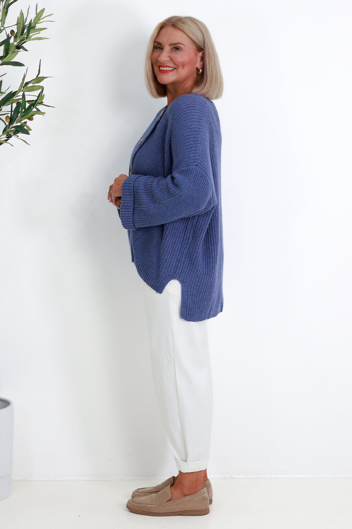 Cross Over Cardi | BLUE DUSK