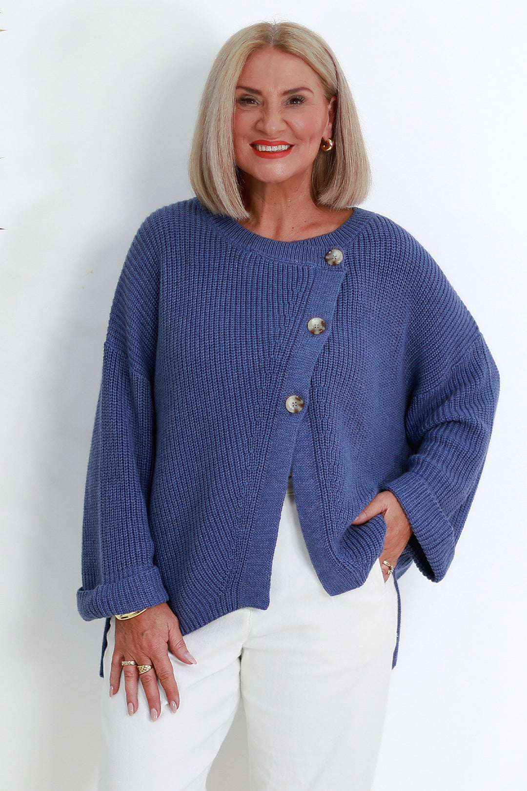 Cross Over Cardi | BLUE DUSK