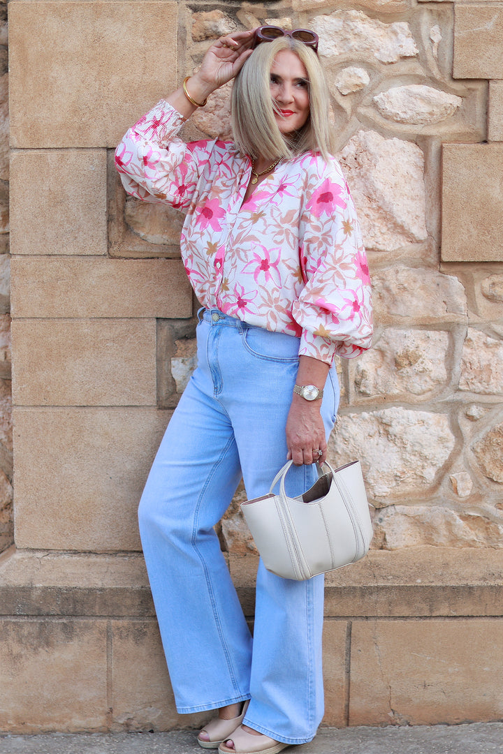 Belamy Shirt | PINK & IVORY