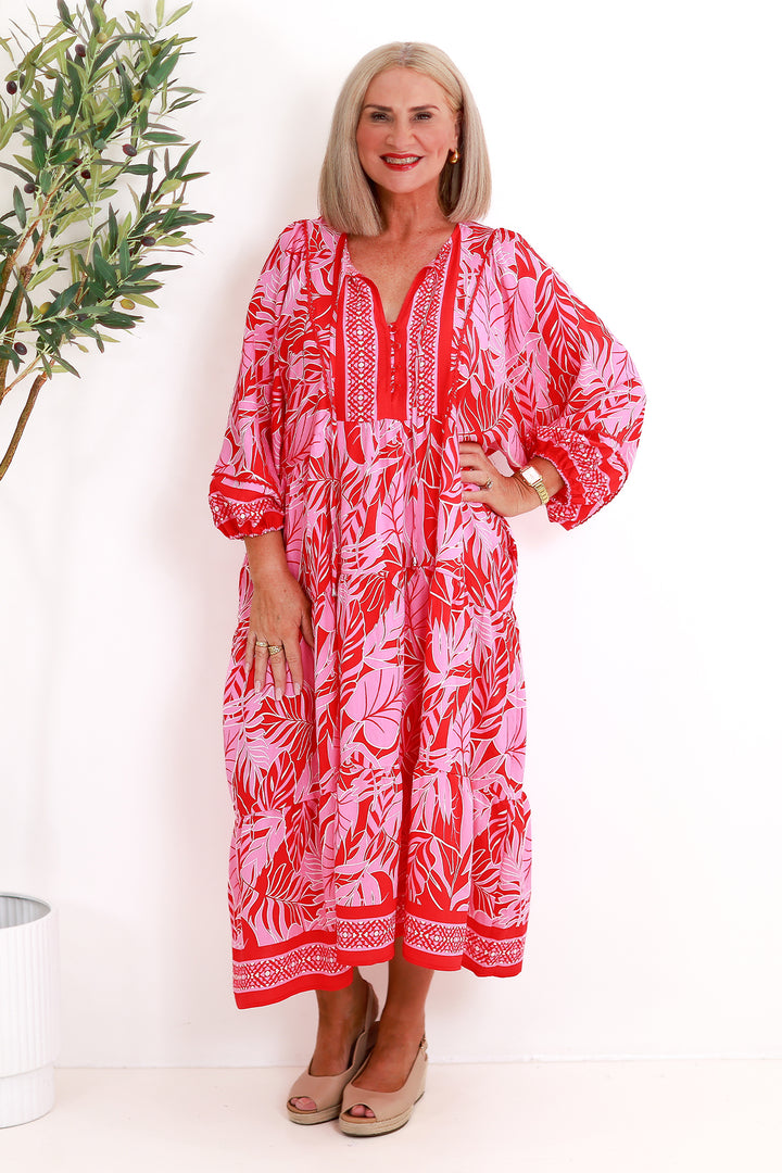 Oasis Dress | RED & PINK
