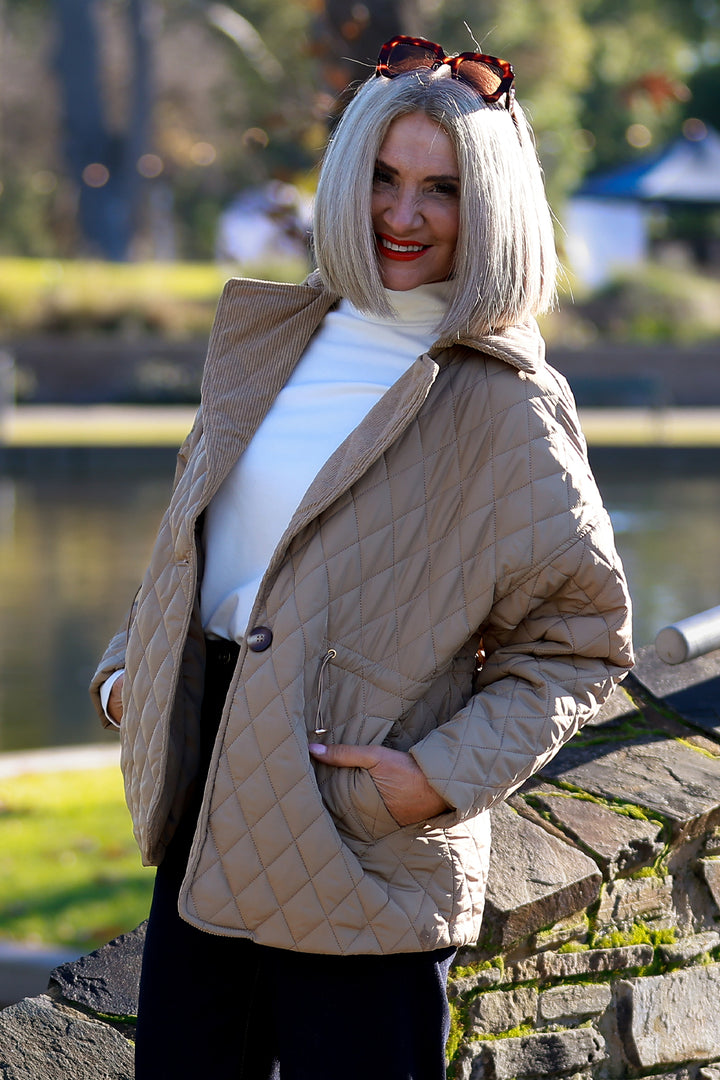 Kirribilli Quilted Jkt | TOFFEE