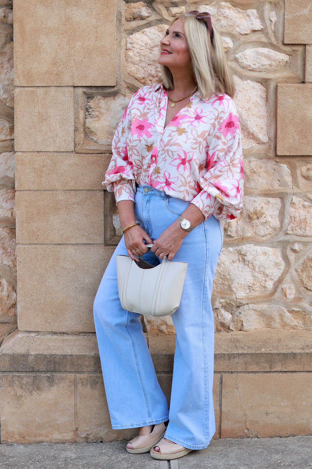 Belamy Shirt | PINK & IVORY