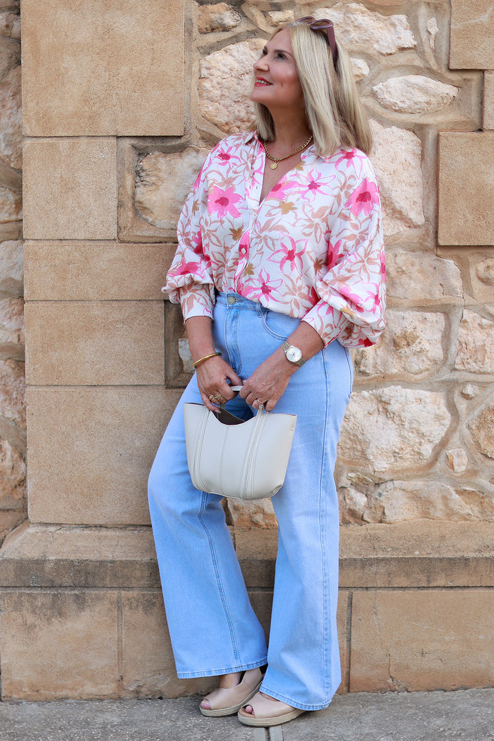 Belamy Shirt | PINK & IVORY