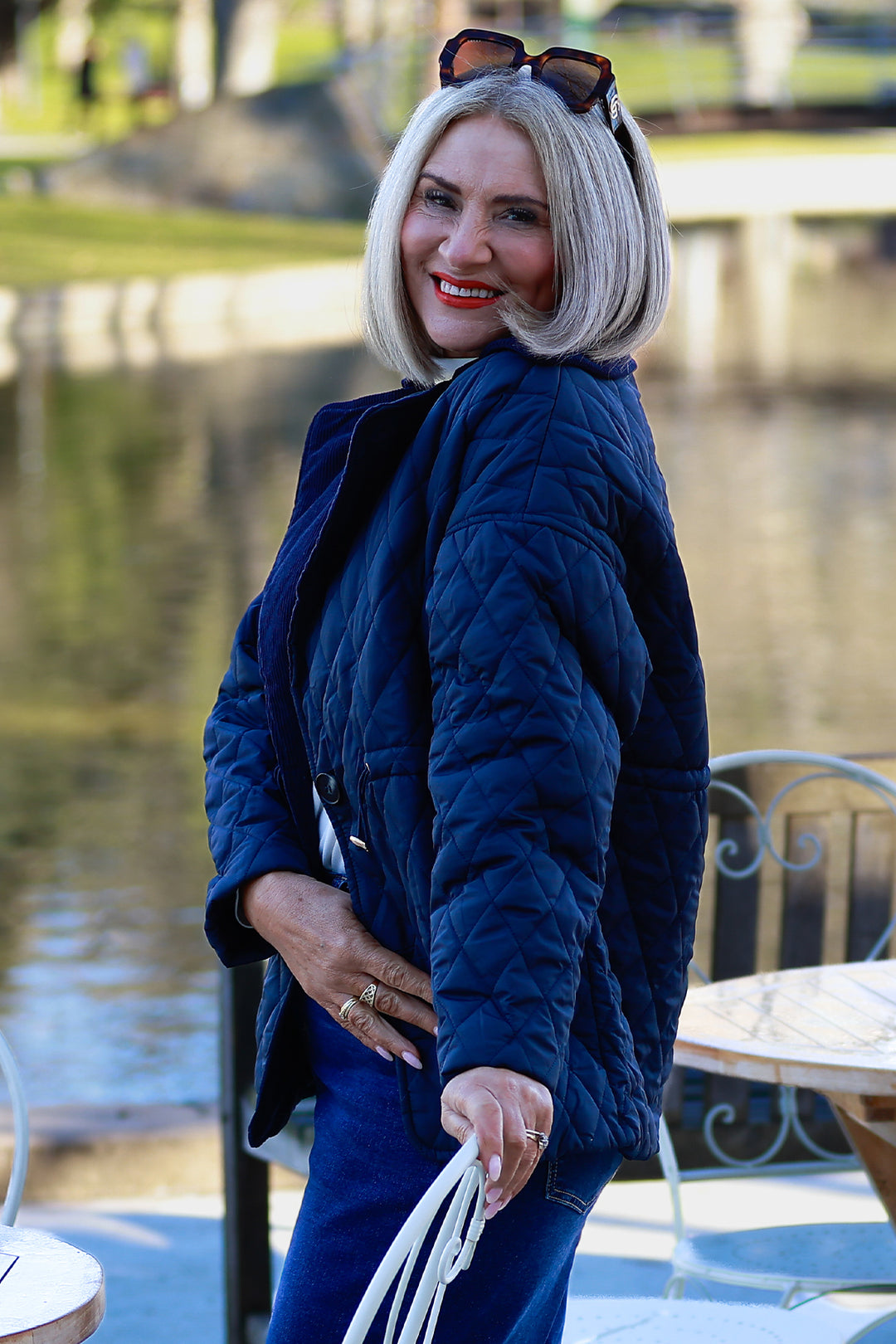 Kirribilli Quilted Jkt | NAVY