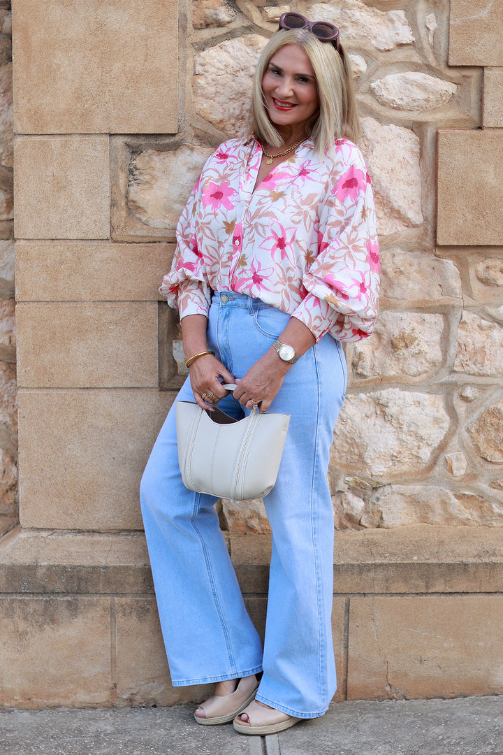 Belamy Shirt | PINK & IVORY