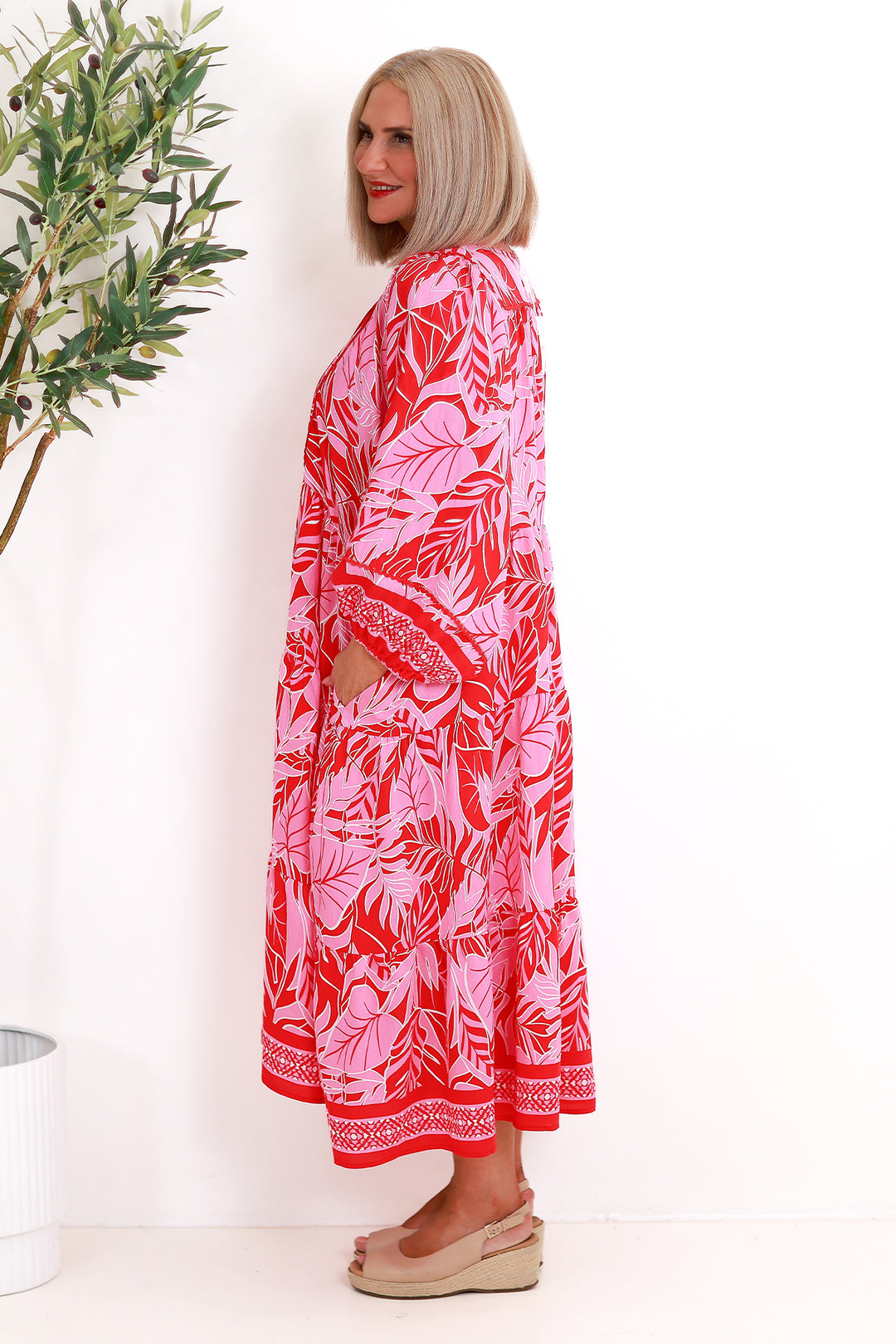 Oasis Dress | RED & PINK