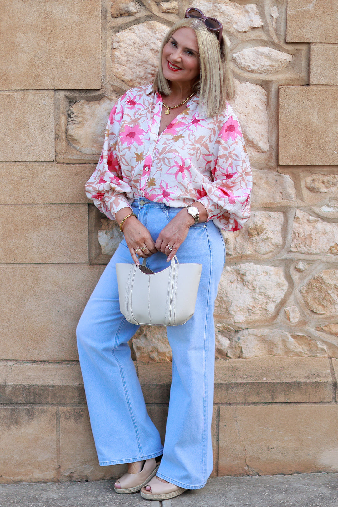 Belamy Shirt | PINK & IVORY