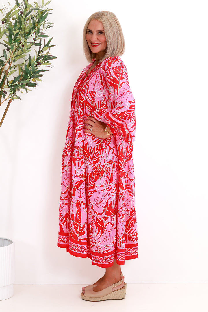 Oasis Dress | RED & PINK